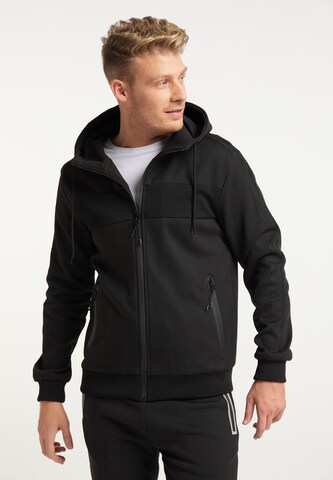 Mo SPORTS Sweatjacke in Schwarz: predná strana