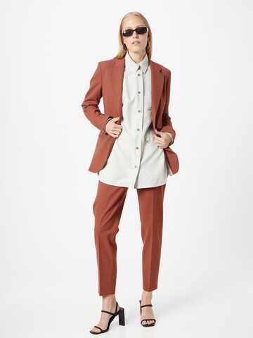 Coupe slim Pantalon à plis JOOP! en marron