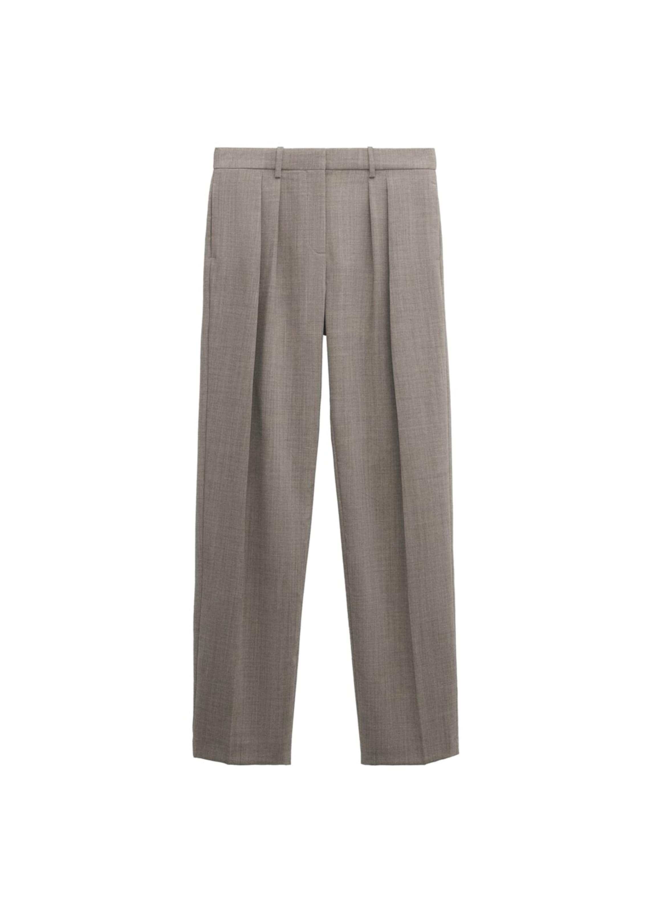 MANGO Regular Pants 'Aures' in Grey: front