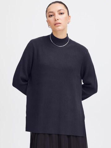 ICHI Sweater ' Boston ' in Blue: front