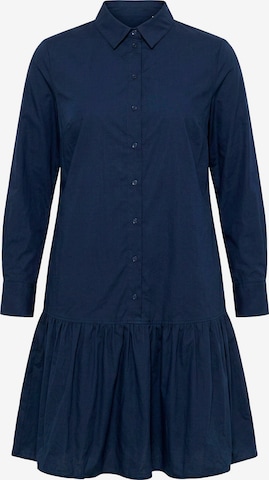 Robe-chemise Ulla Popken en bleu : devant