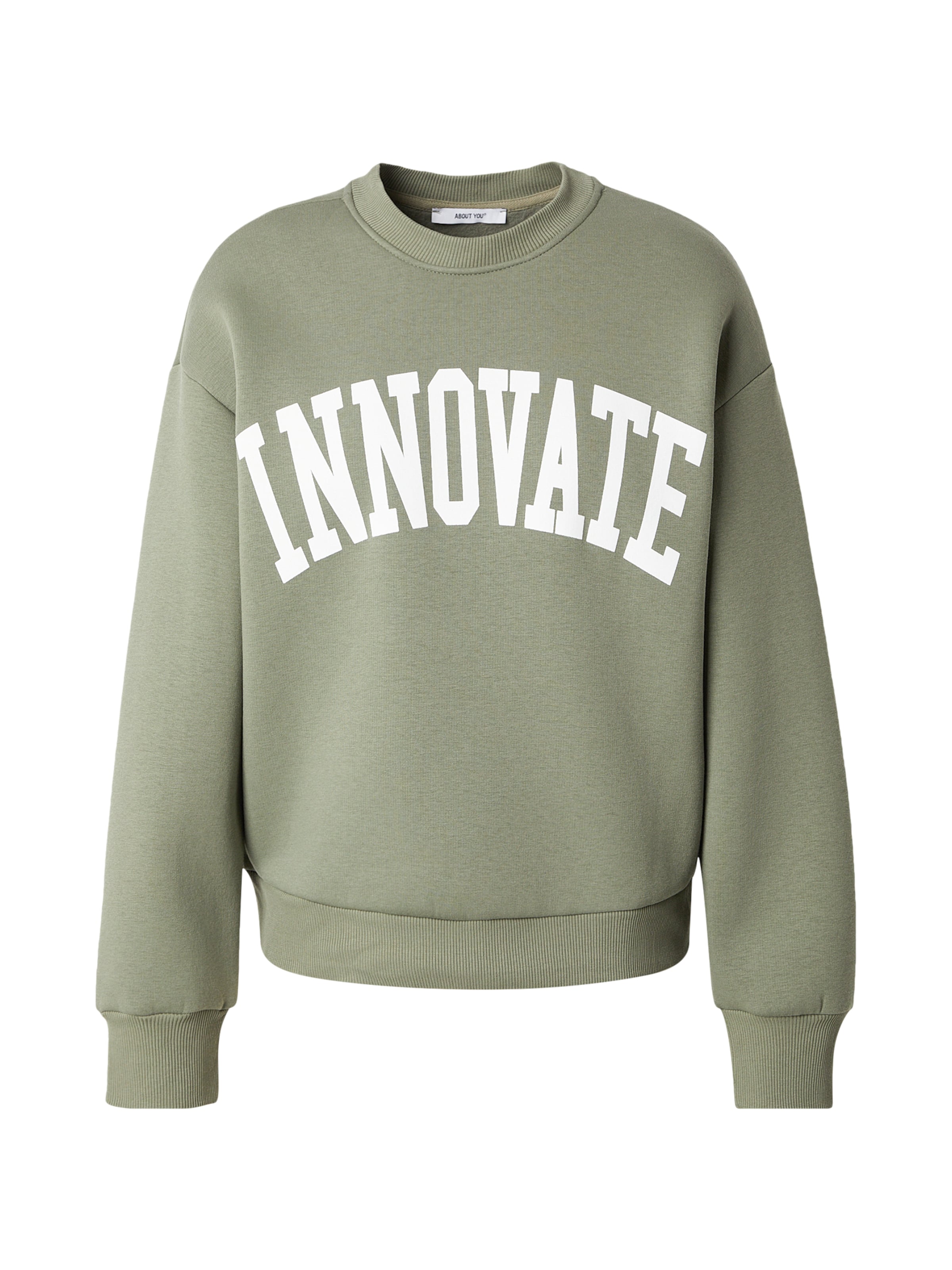 ABOUT YOU Свитшот 'Fina' в Зеленый: спереди