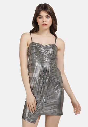 myMo at nightKoktel haljina - srebro boja: prednji dio