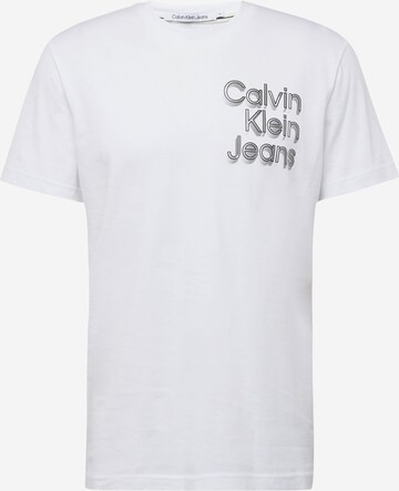 Calvin Klein Jeans Shirt in Wit: voorkant