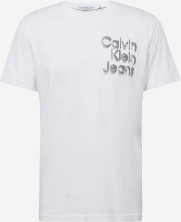 T-Shirt Calvin Klein Jeans en blanc : devant