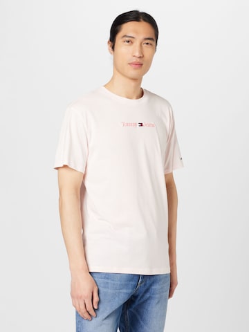 Tommy Jeans - Camiseta en rosa: frente