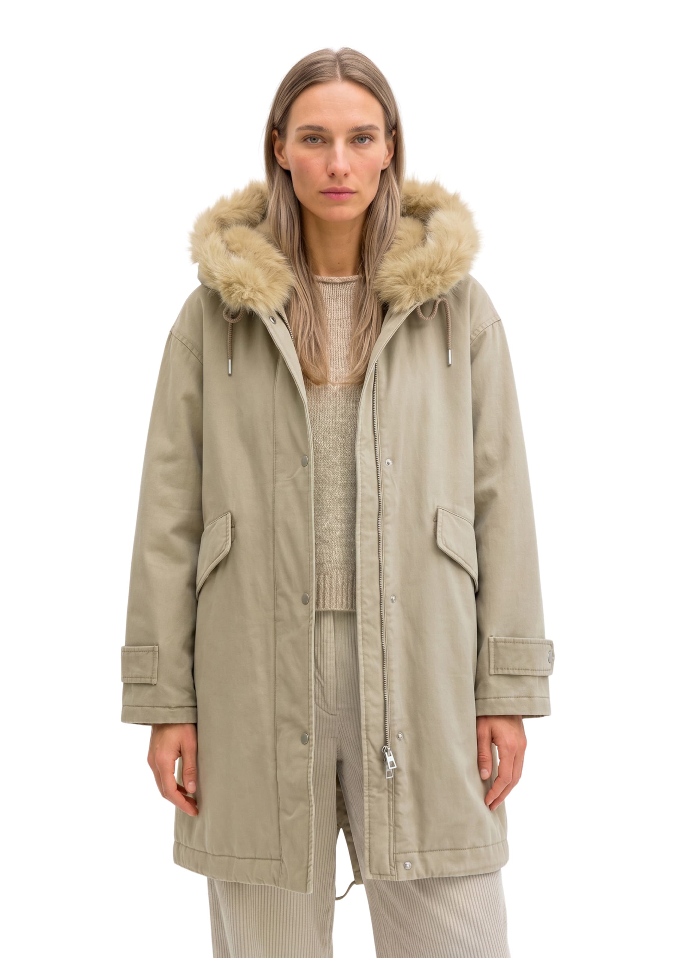 Marc O'Polo Tussenmantel in Beige: voorkant