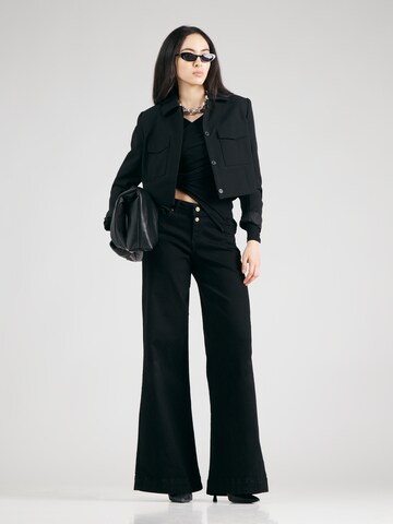 Versace Jeans Couture - Perna larga Calças de ganga em preto