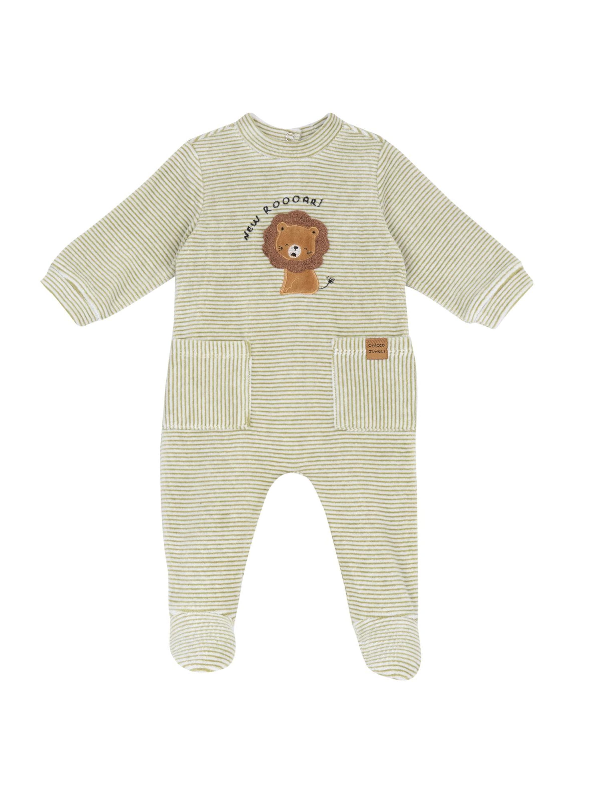 Chicco - Pijama entero/body en beige: frente