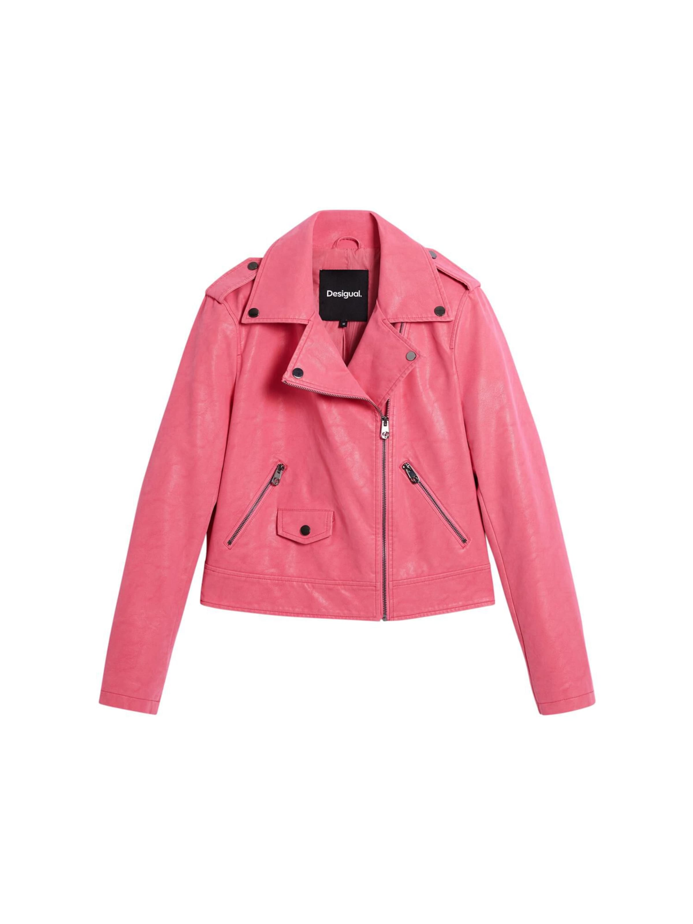 Desigual Välikausitakki värissä vaaleanpunainen: etupuoli