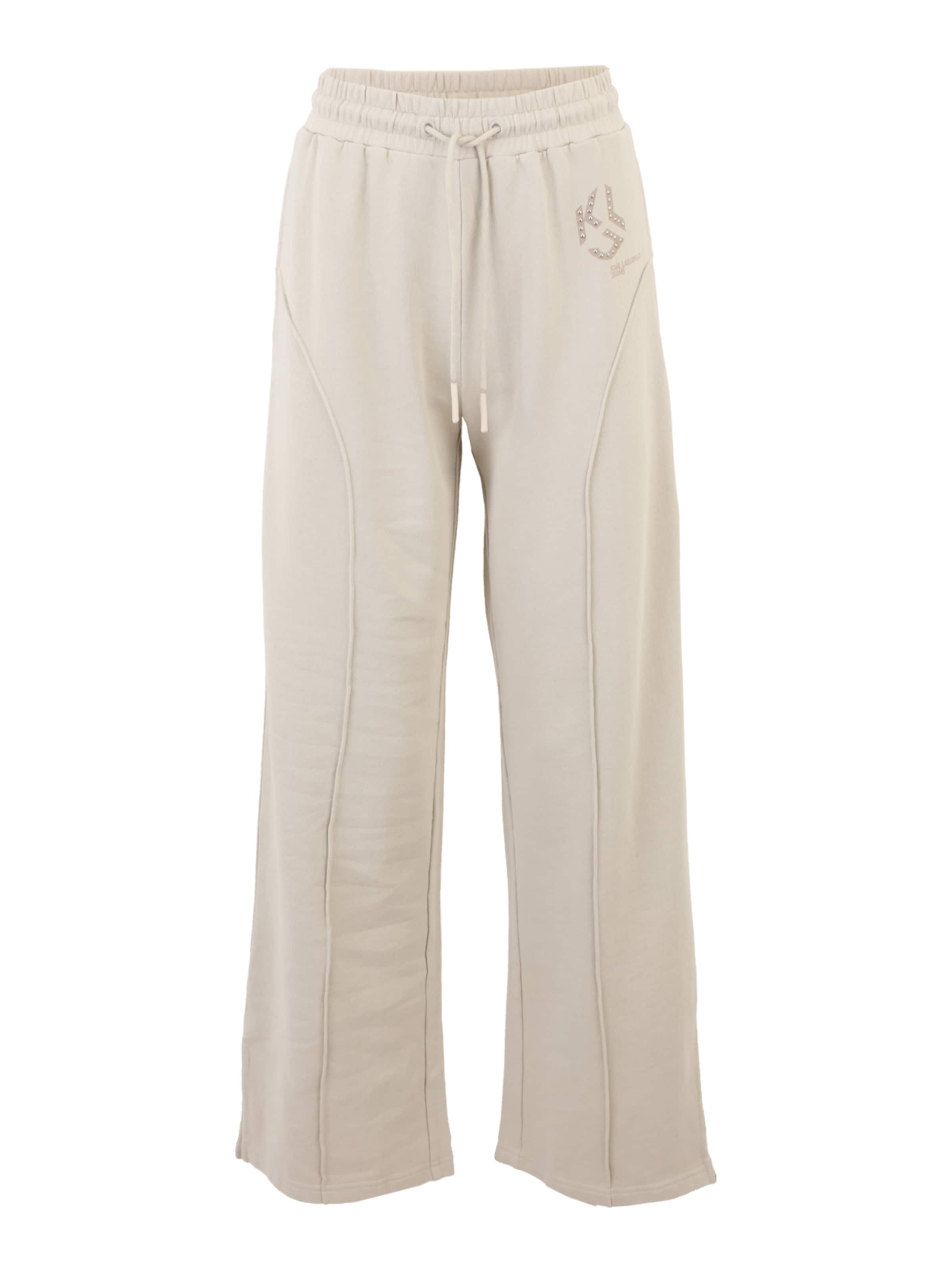 Loosefit Pantalon 'ESSENTIAL' KARL LAGERFELD JEANS en gris : devant