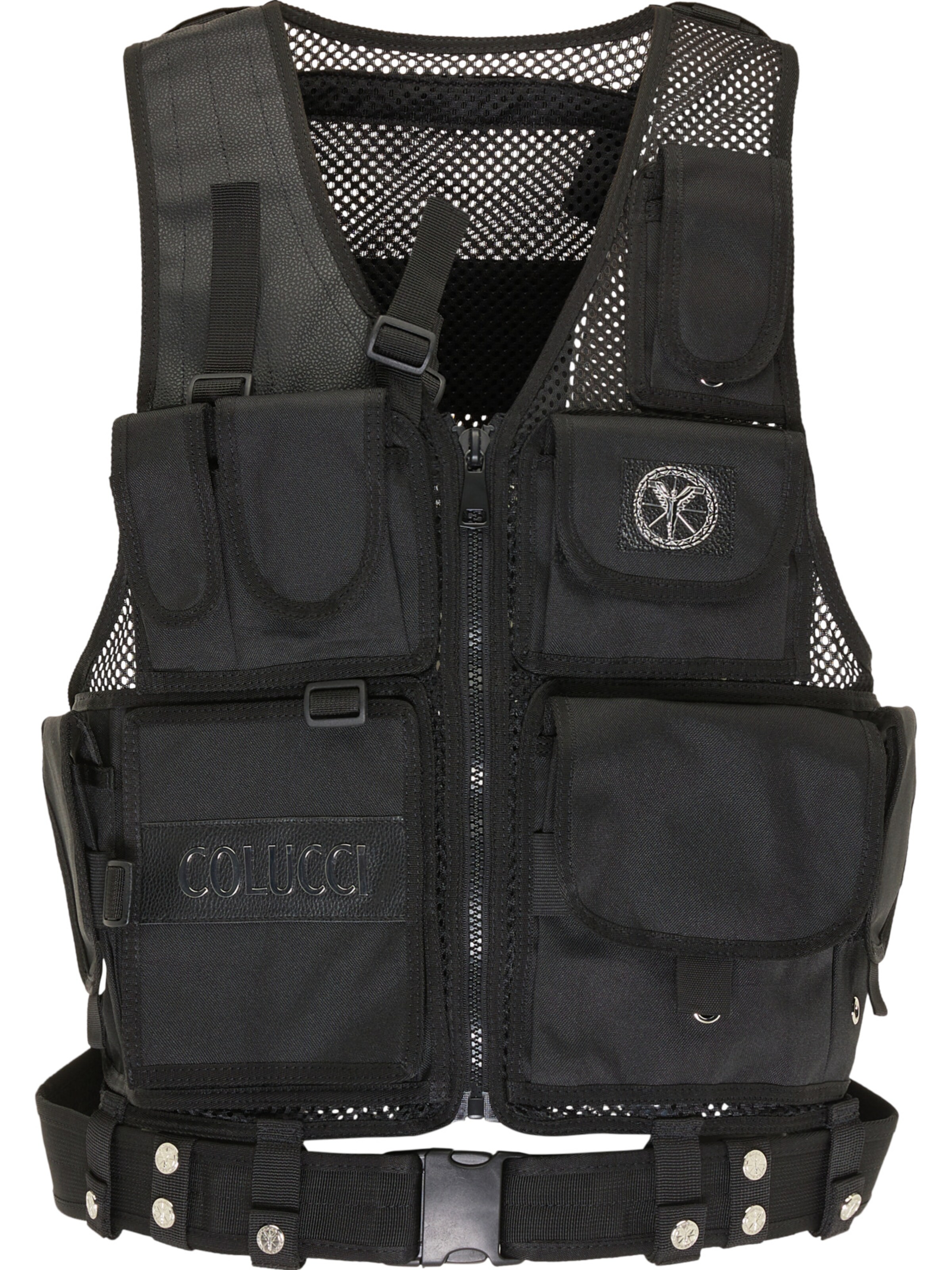 Carlo Colucci Weste 'Colombo' in Schwarz: Vorderseite