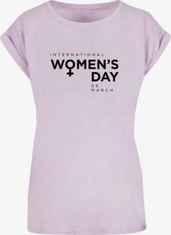 Merchcode T-Shirt 'WD - International Women's Day 2' in Lila: predná strana