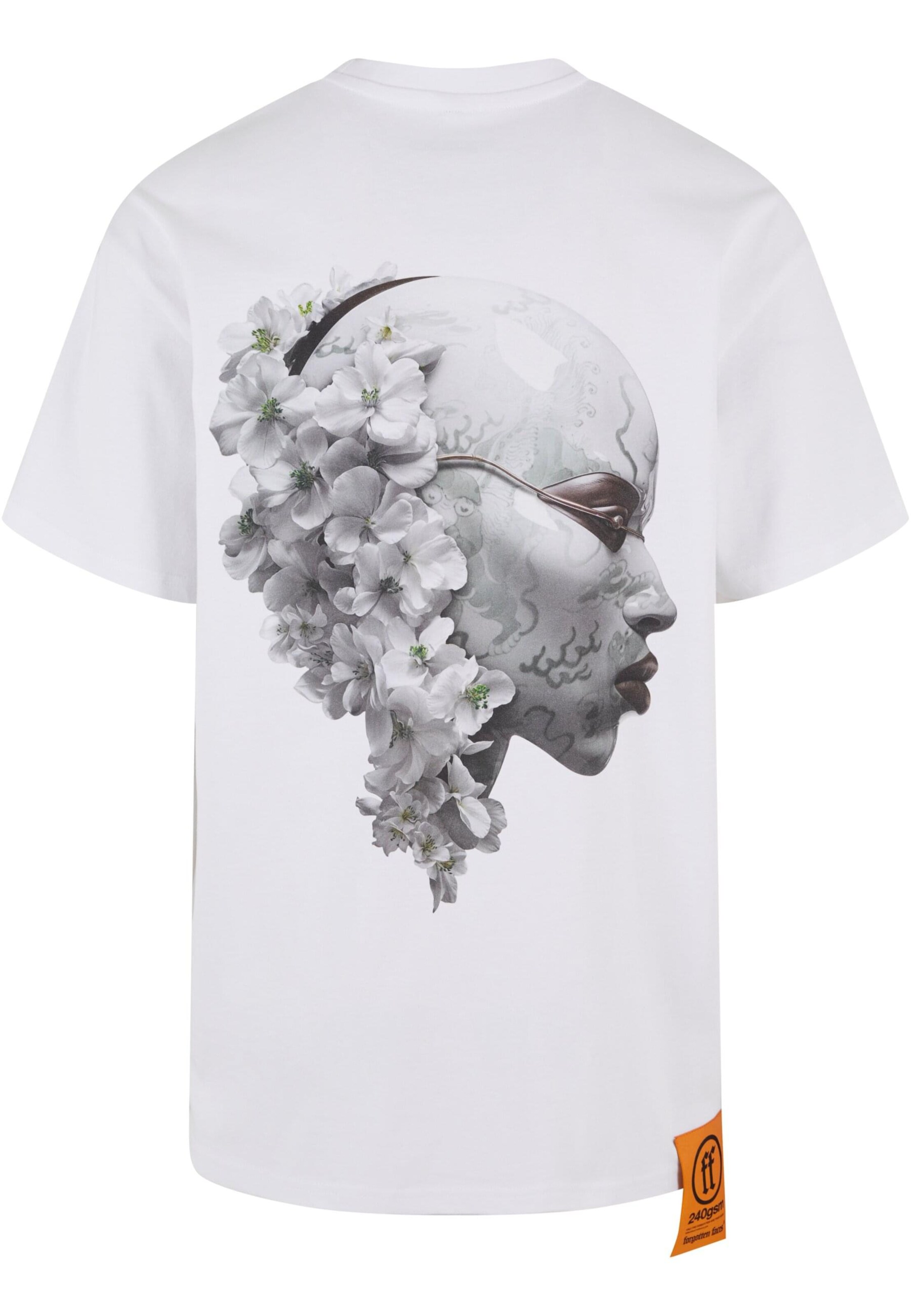 Maglietta 'Born A Lotus' di Forgotten Faces in bianco