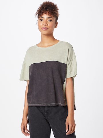 Free People Shirt in Groen: voorkant