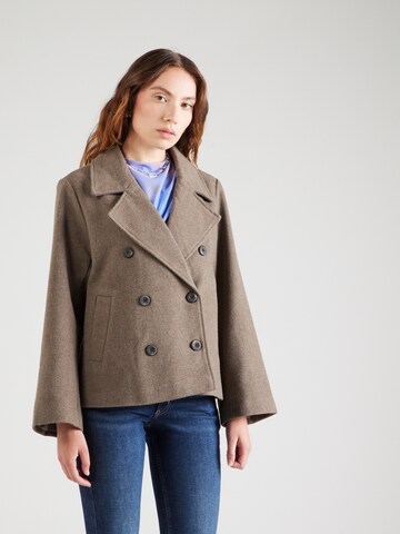 OBJECT Between-Seasons Coat in Brown: front