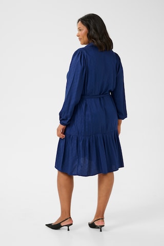 KAFFE CURVE Shirt dress 'Rikka' in Blue
