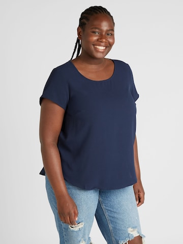 Vero Moda Curve T-Shirt 'SAKI' in Blau: predná strana