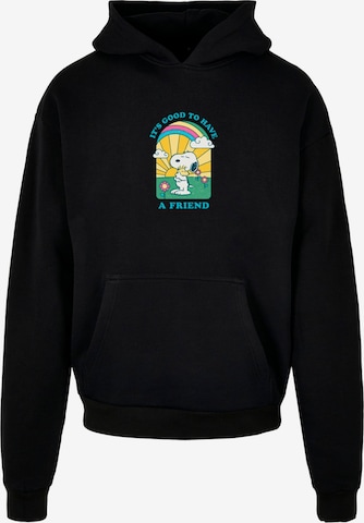 Merchcode Sweatshirt 'Peanuts - It's Good To Have A Friend' in Black: front