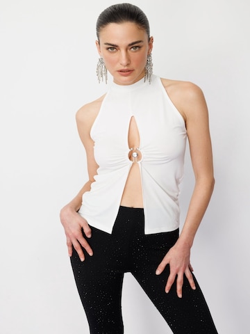 No Matter What Top – béžová: přední strana