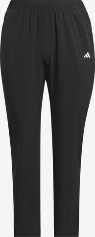 ADIDAS PERFORMANCE Regular Workout Pants in Black: front