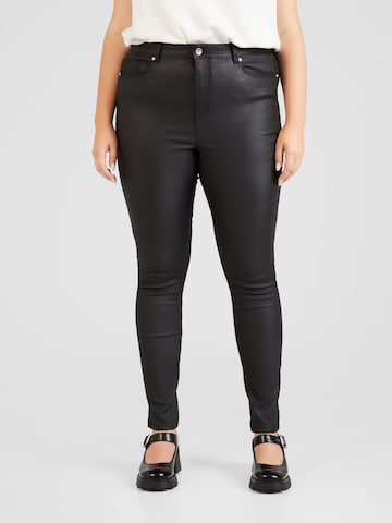 ONLY Carmakoma Skinny Jeans 'ANNE' in Zwart: voorkant