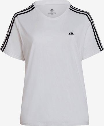 ADIDAS SPORTSWEAR Λειτουργικό μπλουζάκι 'Essentials  3-Stripes ' σε λευκό: μπροστά