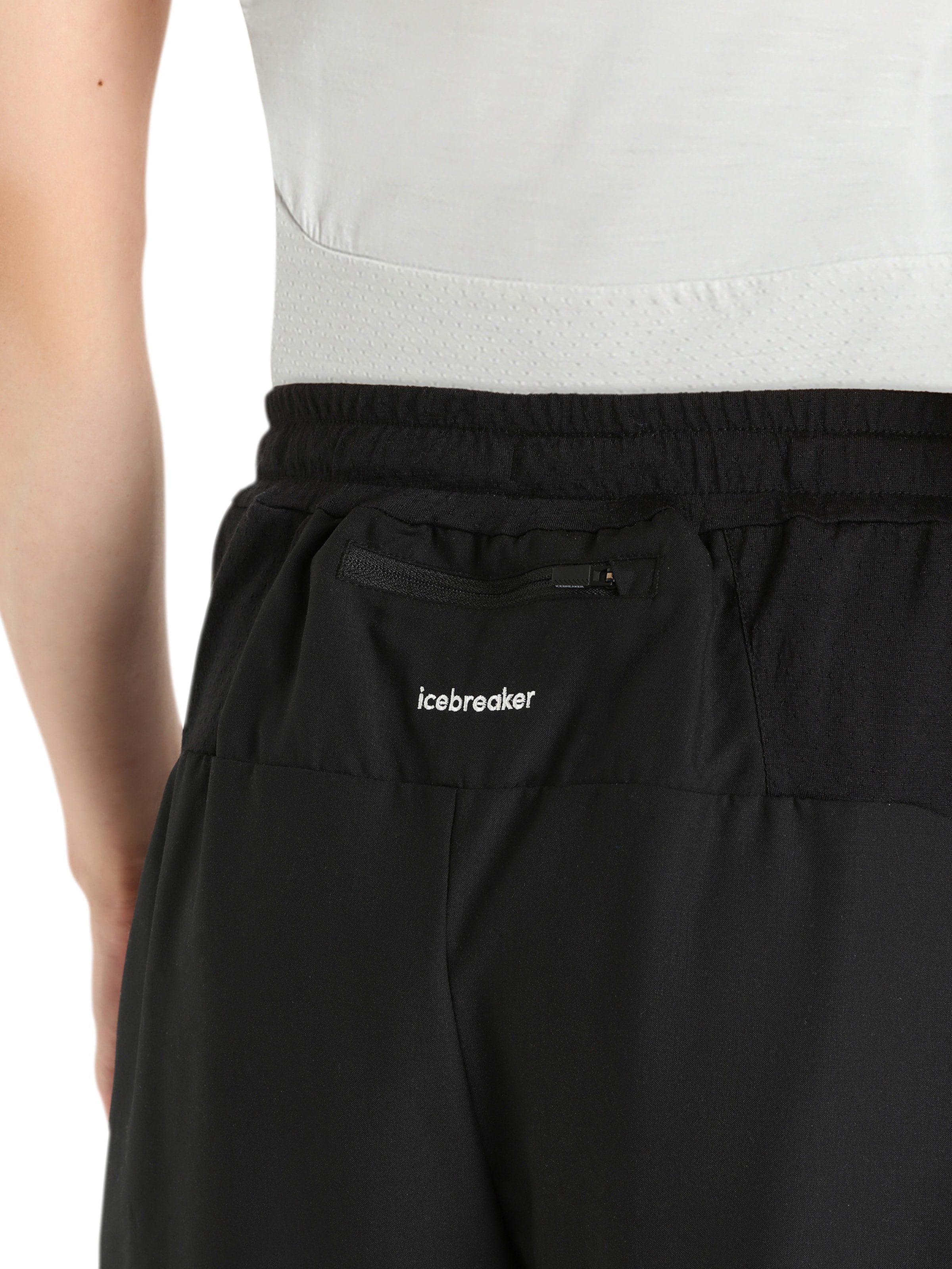 ICEBREAKER Regular Workout Pants 'ZoneKnit' in Black