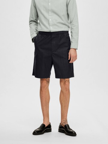 SELECTED HOMME Regular Shorts 'Loik' in Schwarz: predná strana