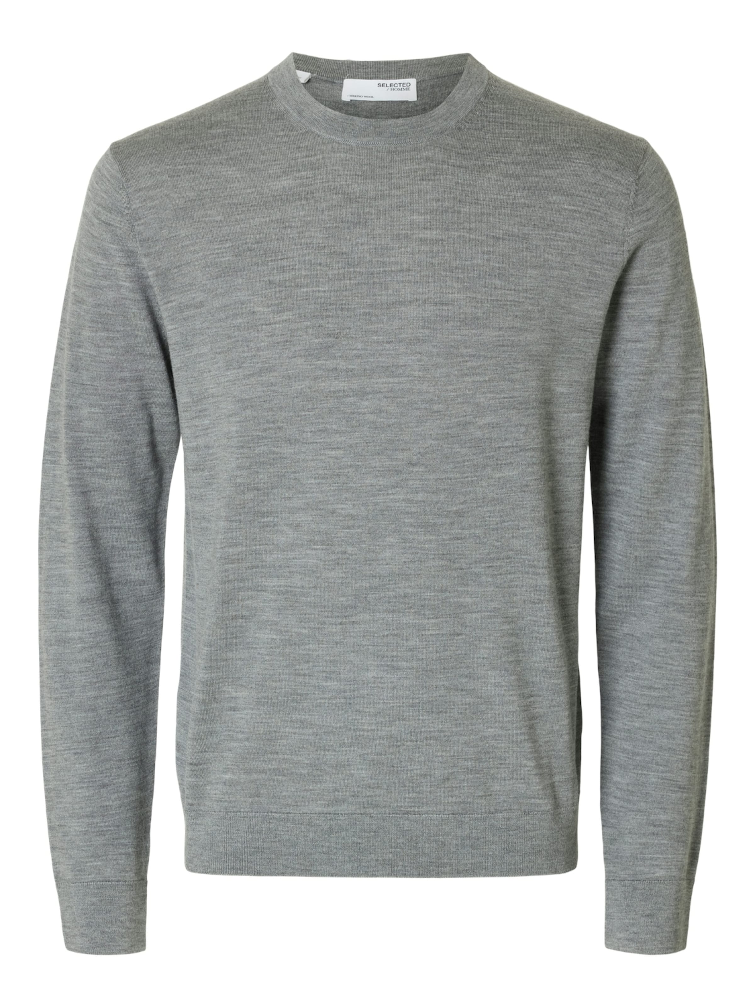 Pull-over 'SLHTray' SELECTED en gris : devant