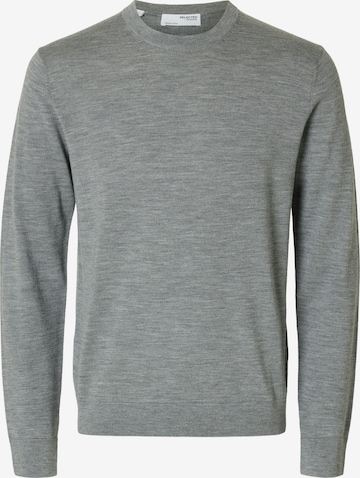 Pull-over 'SLHTray' SELECTED en gris : devant