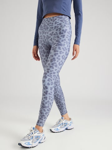 Athlecia Skinny Workout Pants 'France' in Blue: front