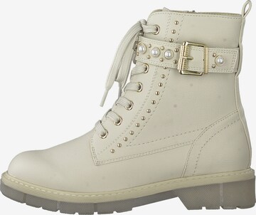 MARCO TOZZI Lace-Up Ankle Boots in Beige