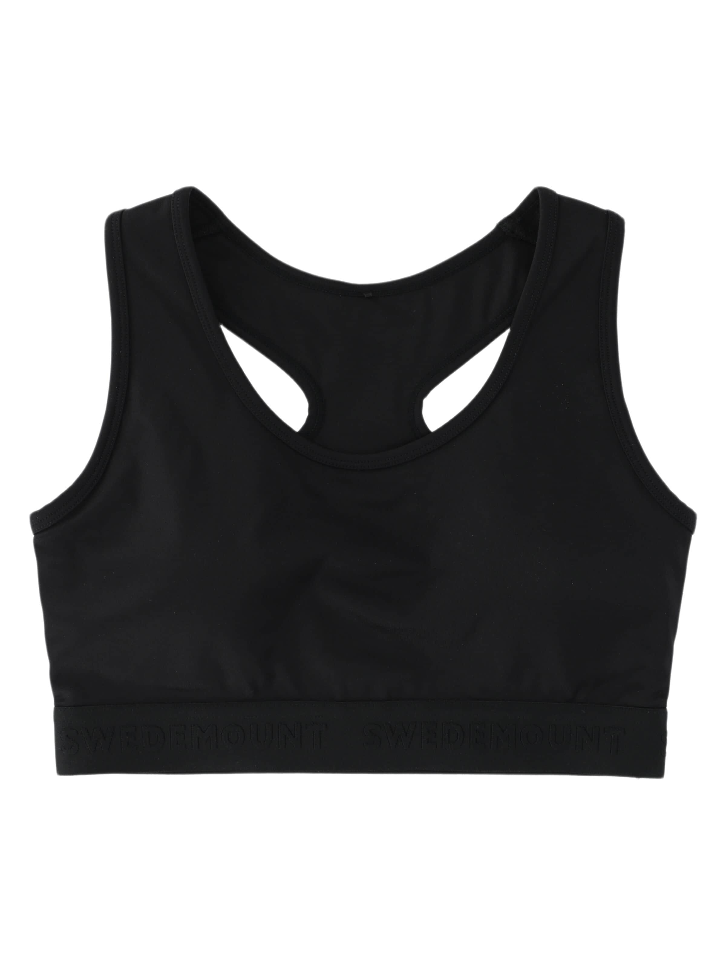 SWEDEMOUNT - Sujetador deportivo 'Move' en negro: frente