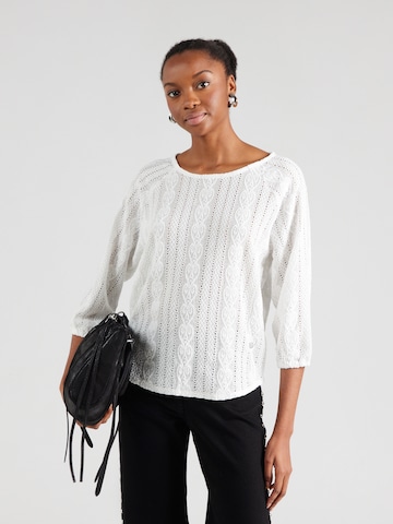 ZABAIONE - Blusa 'Re44ta' en blanco: frente
