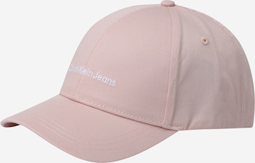 Cappello da baseball 'Institutional' di Calvin Klein Jeans in rosa: frontale