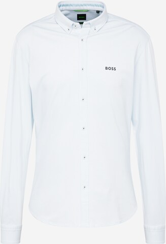 BOSS Button Up Shirt 'BIADO' in Blue: front