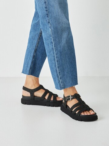 Tamaris Szandálok - fekete: elől