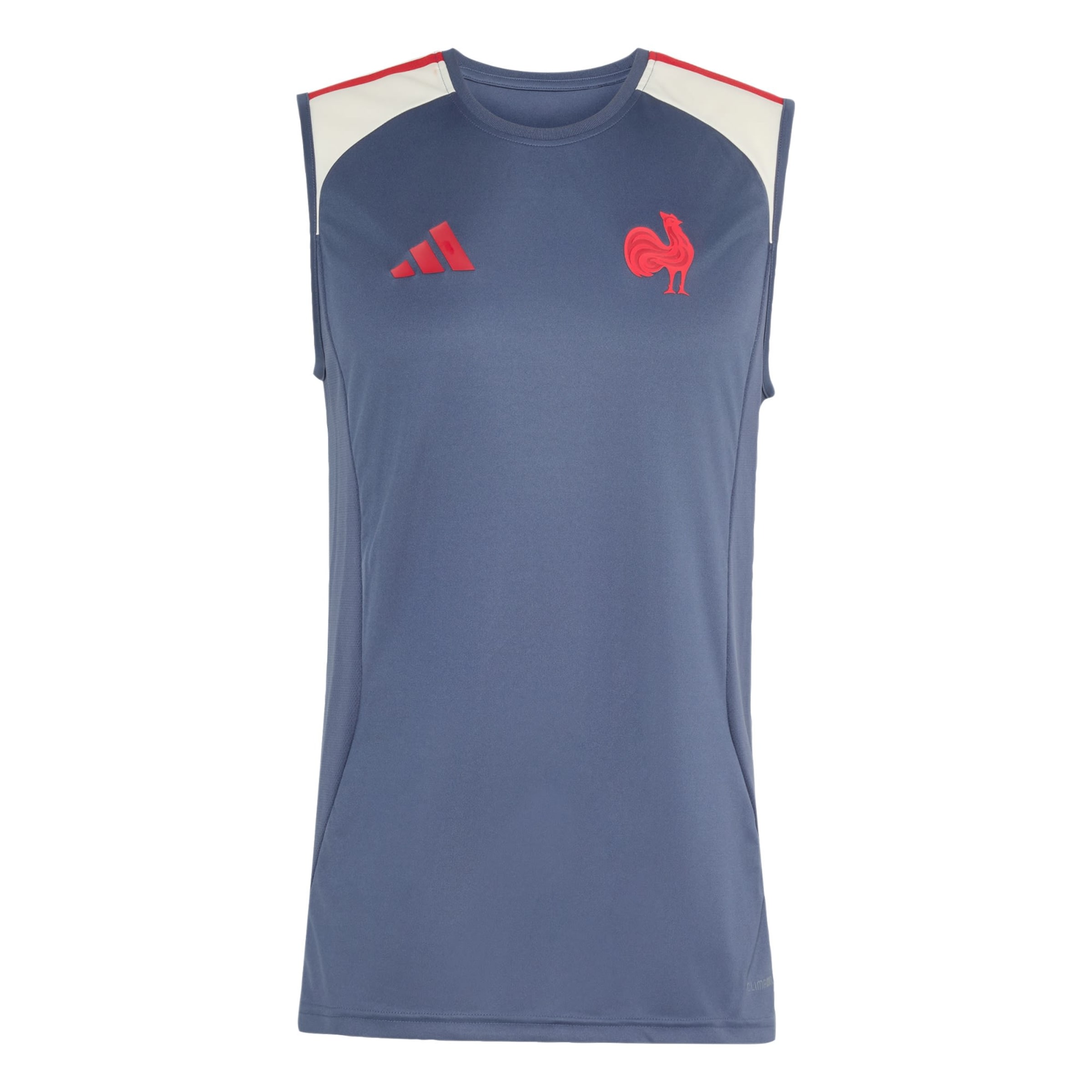T-Shirt fonctionnel 'Frankreich Rugby' ADIDAS PERFORMANCE en bleu : devant