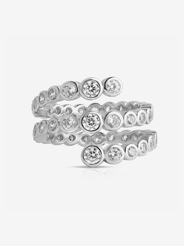 CLASSYANDFABULOUS Jewelry Ring 'OSEANA TRIPLE' in Silver: front
