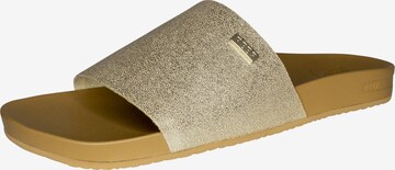 REEF Beach & Pool Shoes 'Cushion Scout' in Gold: front