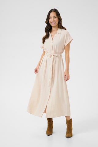Cream Shirt dress 'June' in Beige: front