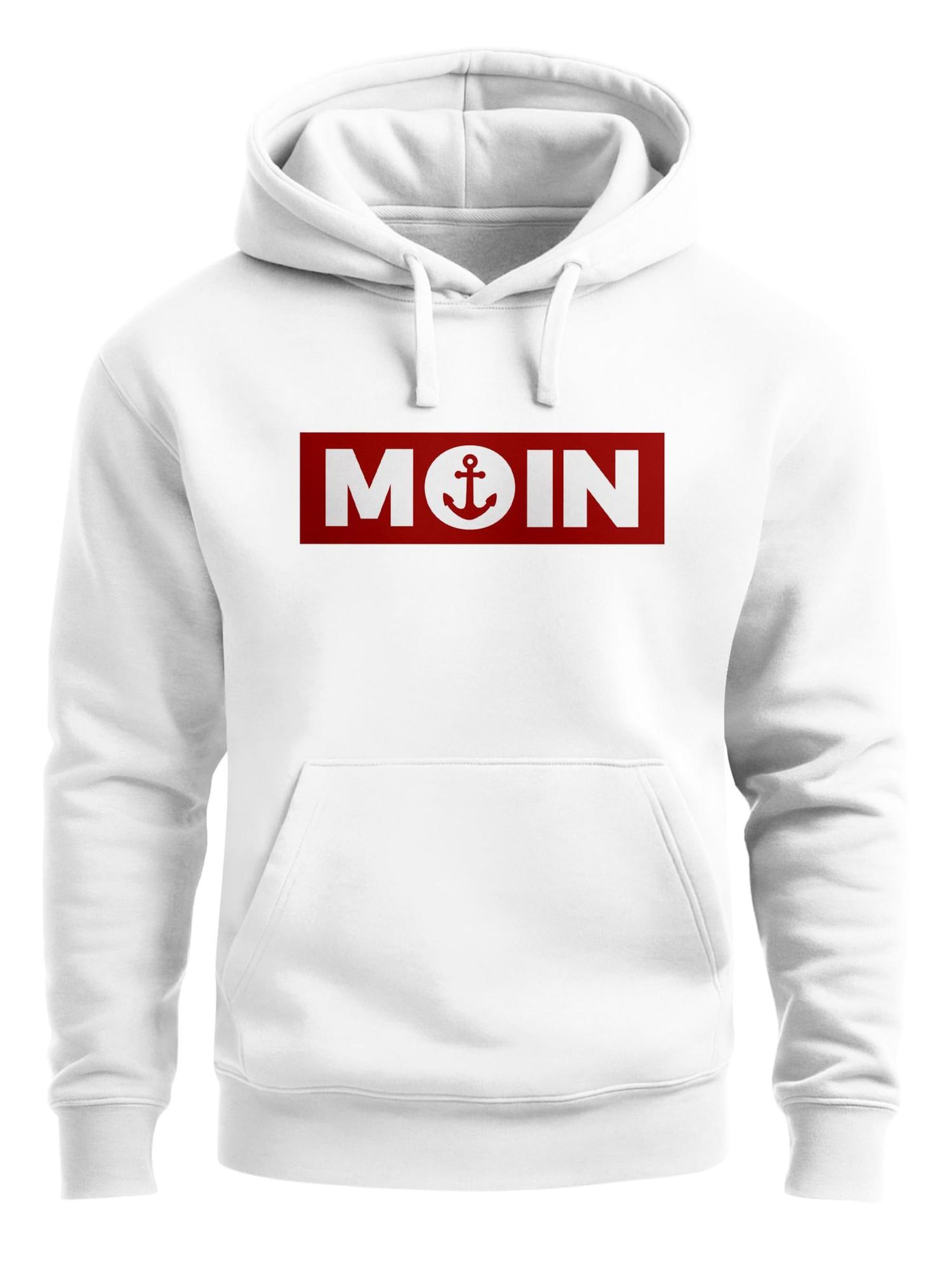 Neverless Sweatshirt 'Moin Anker' in White: front