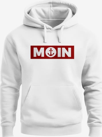 Neverless Sweatshirt 'Moin Anker' in White: front