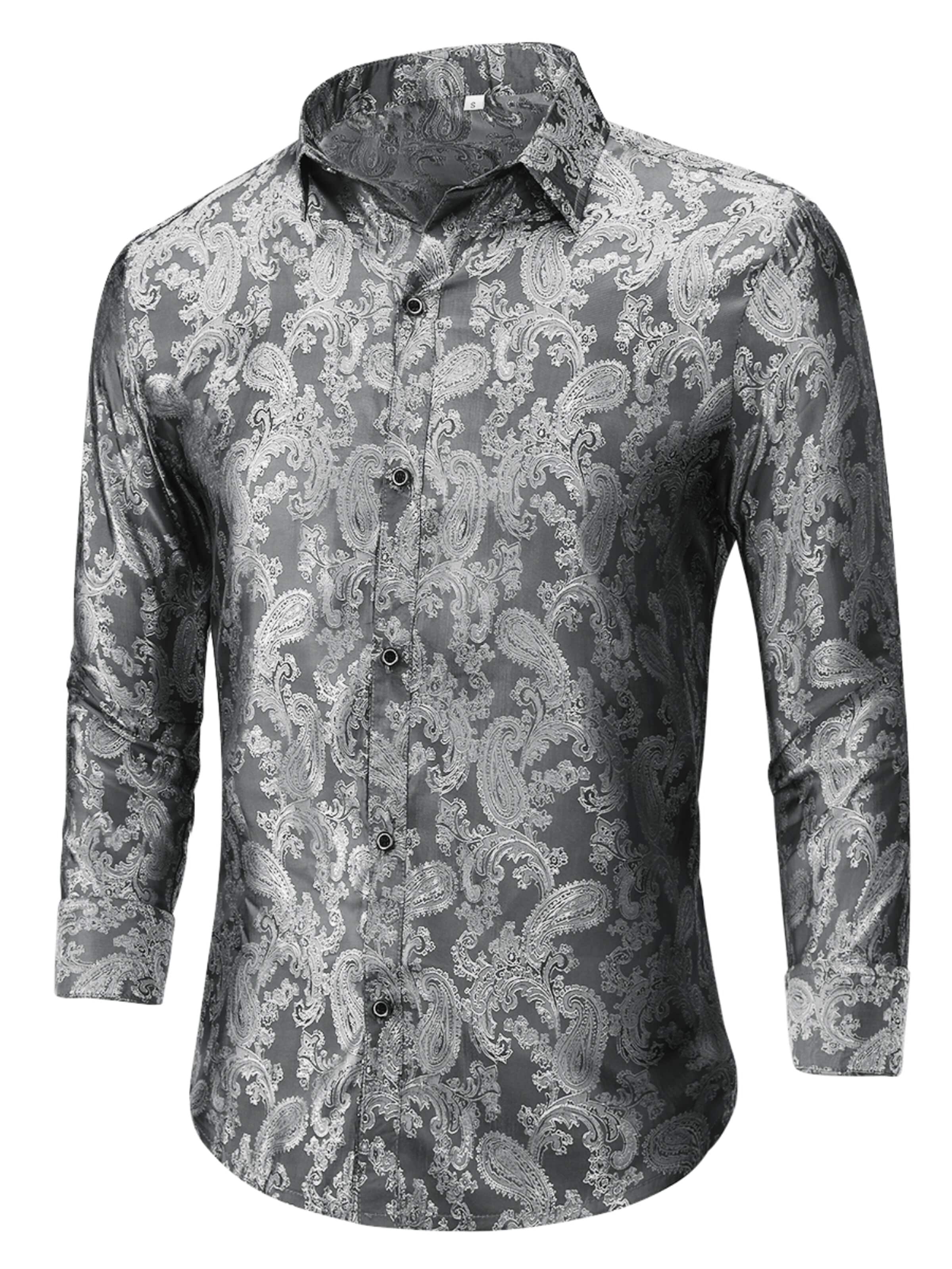 YOUTHUP Button Up Shirt 'Stick' in Grey: front