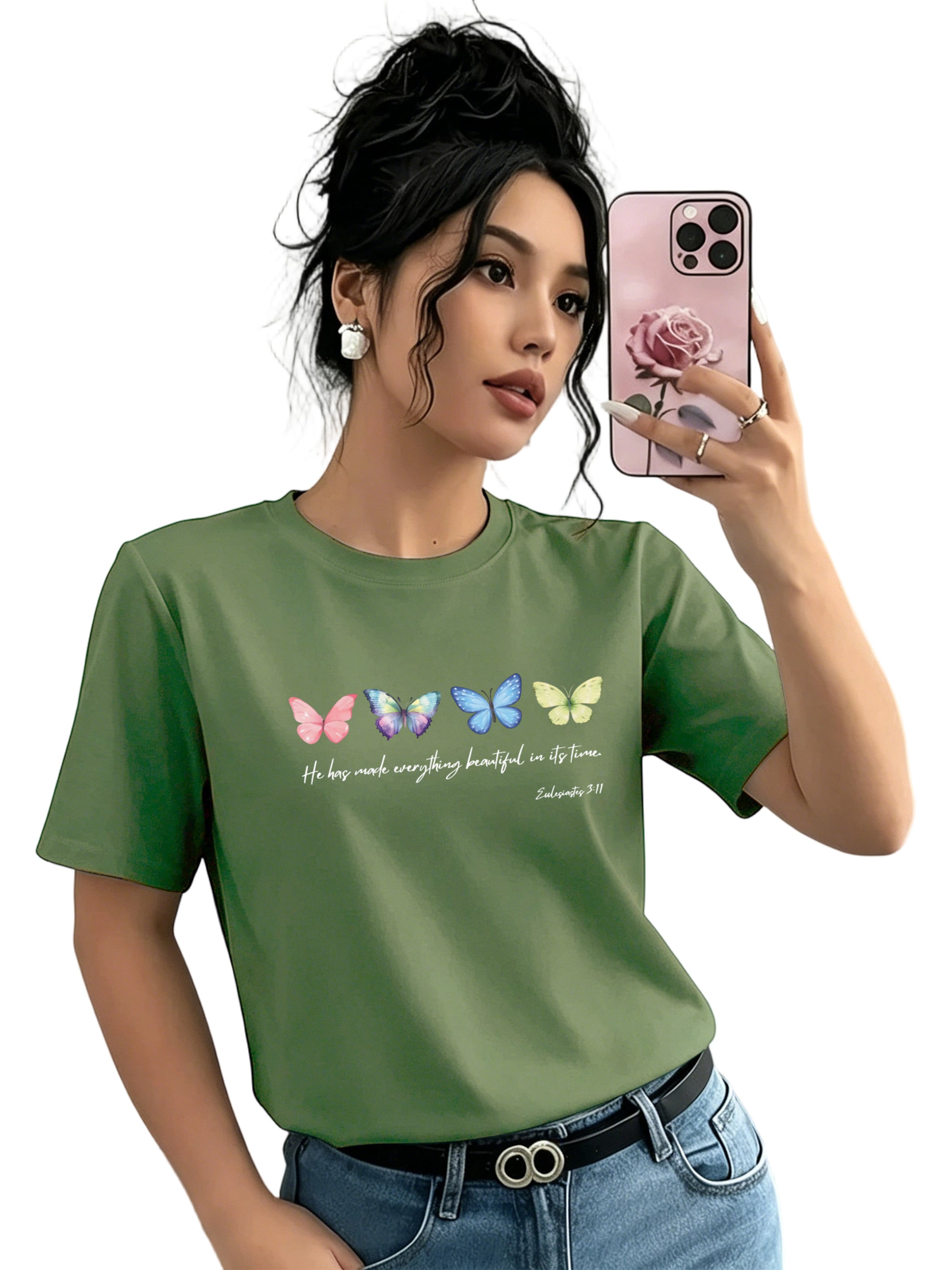 T-shirt GORHEY en vert : devant