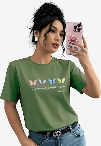 T-shirt GORHEY en vert : devant