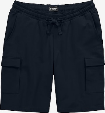 Men Plus Regular Broek 'Bermuda' in Blauw: voorkant