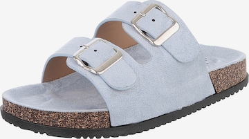Ital-Design Mules in Blue: front