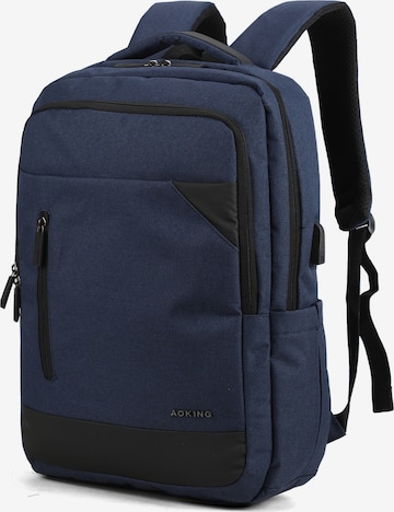 Aoking Backpack in Blue: front